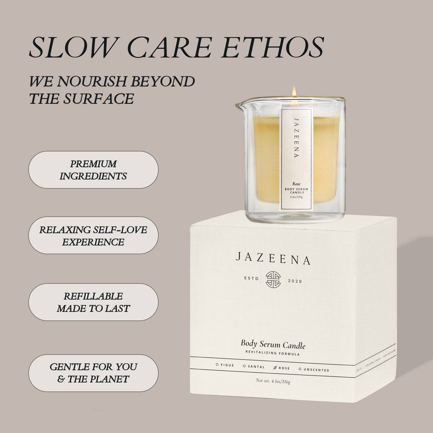 Organic Body Serum Candle